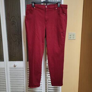 Gloria Vanderbilt "Amanda" Denim Red Stretch Jeans